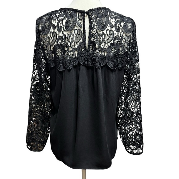 J. Crew Floral Lace Detail Long Sleeve Top - Picture 3 of 7